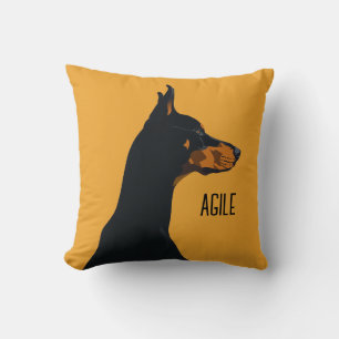Yellow Doberman Cushion