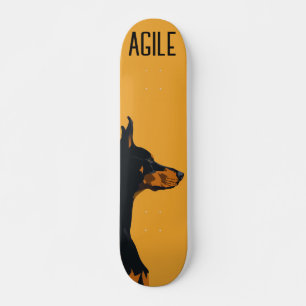 Yellow Doberman Skateboard