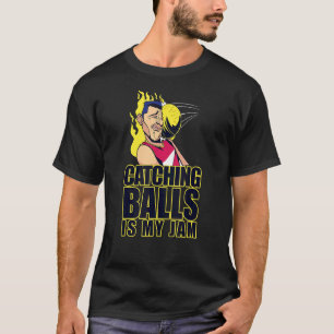 Yellow Dodgeball Catching Balls Is My Jam Team Pl T-Shirt