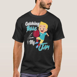 Yellow Dodgeball Catching Balls Is My Jam Team Pl T-Shirt
