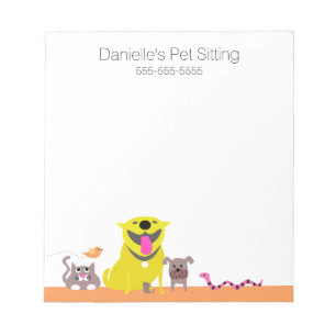 Yellow Dog & Cat Fish Snake Mouse Notepad