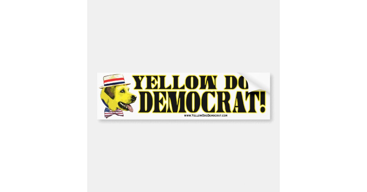 Yellow Dog Democrat Bumper Sticker Zazzle