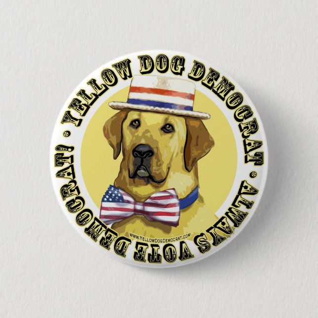 Yellow Dog Democrat Classic Button  (Front)