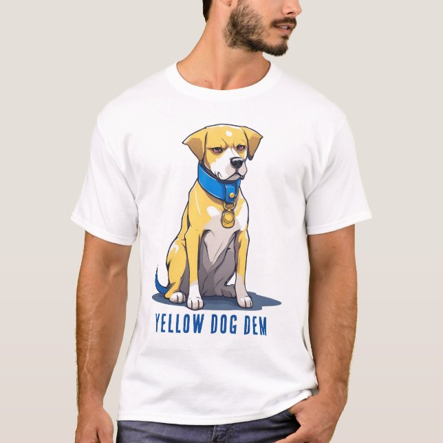 Yellow Dog Democrat Politics President USA 2024 T-Shirt (Front)