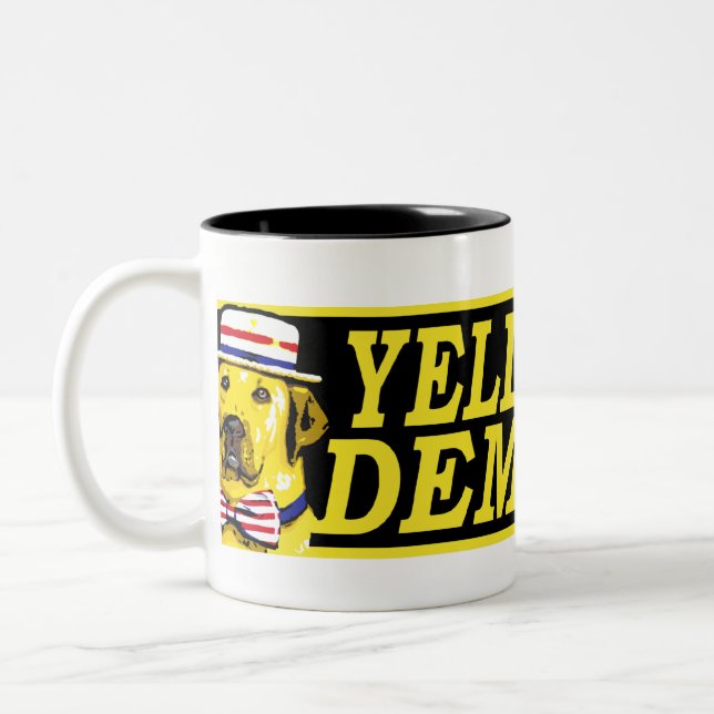 Yellow Dog Democrat Sign Mug  (Left)