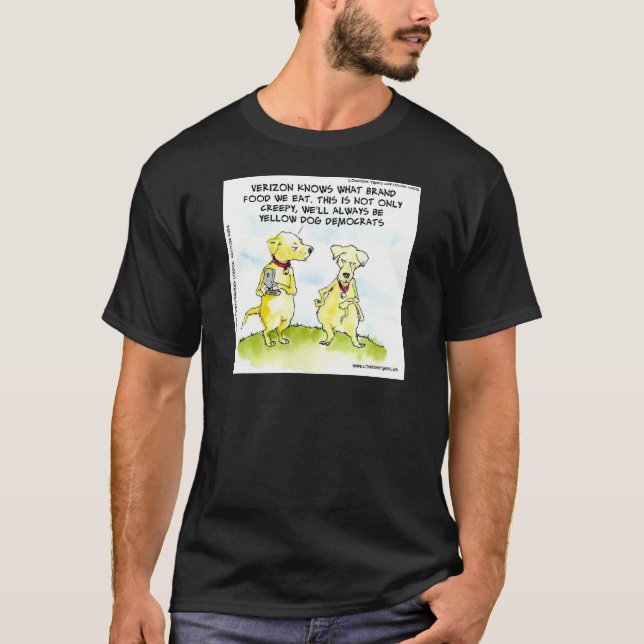 Yellow Dog Democrats Funny T-Shirt (Front)