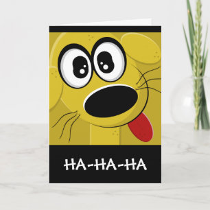 Yellow Dog Face Card
