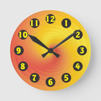 yellow donnat illusion round clock