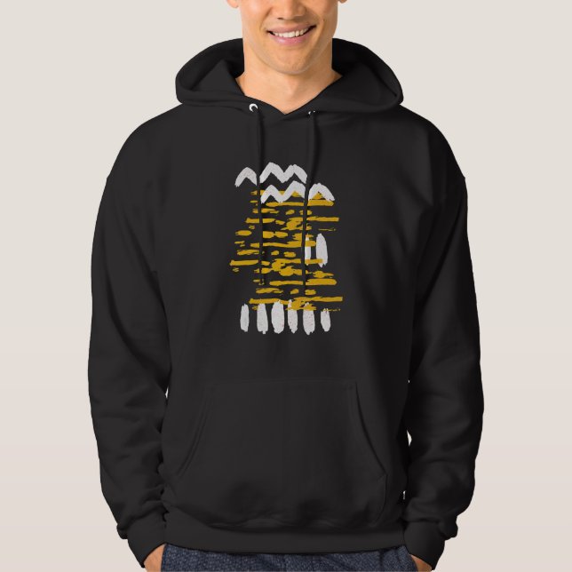 Yellow Dots Abstract Painting Symbol Hoodie (Front)