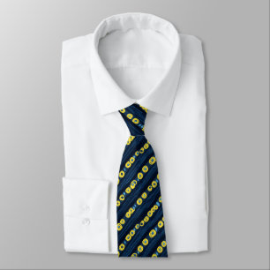 Yellow Dots Abstract Pattern Tie
