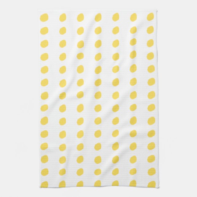 Yellow Dots Tea Towel (Vertical)