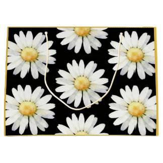 Yellow Dotted Daisy's Large Gift Bag