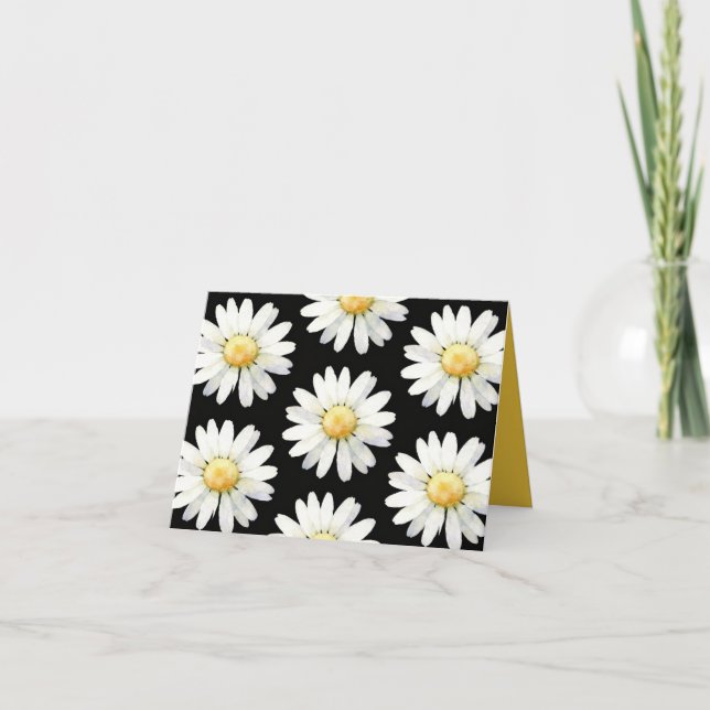 Yellow Dotted Daisy's Thank You Card (Front)