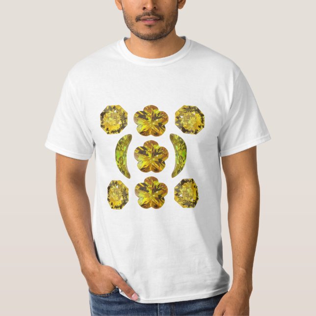 Yellow Dotted Pattern T-Shirt (Front)