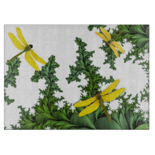 Yellow Dragonflies  Cutting Board