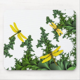 Yellow Dragonflies Mousepad