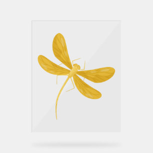 yellow dragonfly acrylic sign