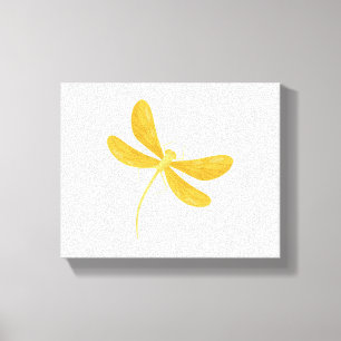 yellow dragonfly canvas print