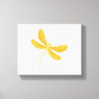 yellow dragonfly canvas print