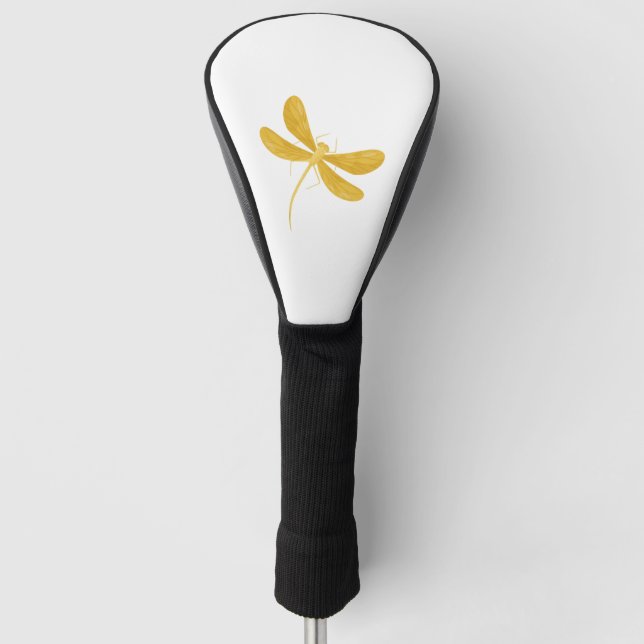 yellow dragonfly golf head cover (Front)