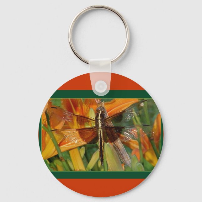 Yellow Dragonfly Keychain (Front)