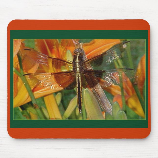 Yellow Dragonfly Mousepad (Front)