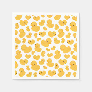 Yellow Duck All Over Print Party Napkin
