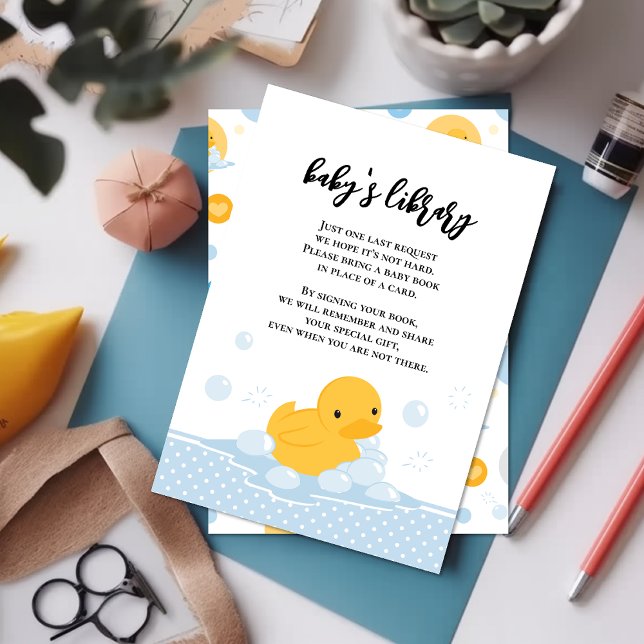 Yellow Duck Baby Book Request Enclosure Card (Creator Uploaded)