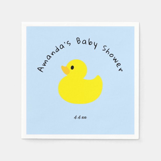 Yellow Duck - Baby Shower Napkin (Front)