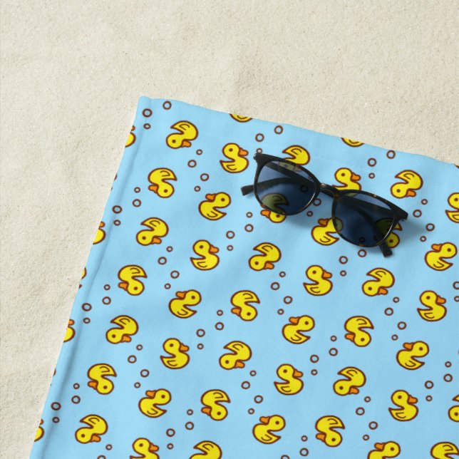 Yellow duck beach towel (In Situ)