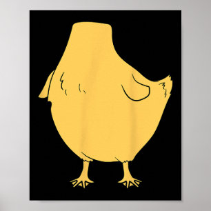 Yellow Duck Body Belly Halloween Costume Easy Duck Poster