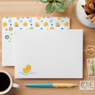 Yellow Duck Bubble Baby Envelope