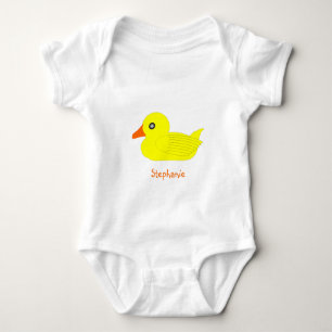Yellow Duck Design Personalised Baby Bodysuit