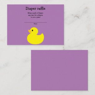 Yellow Duck Diaper Raffle Enclosure Card