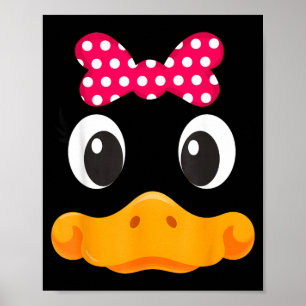 Yellow Duck Face Halloween Animal Costume Coquette Poster