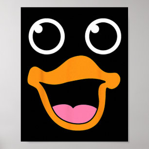 Yellow Duck Face  Halloween Animal Costume For Kid Poster