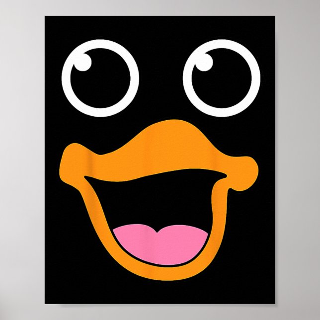 Yellow Duck Face  Halloween Animal Costume For Kid Poster (Front)