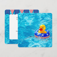 Yellow Duck for Patriotic Pool Party