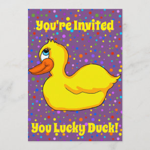 Yellow Duck Party Invitation