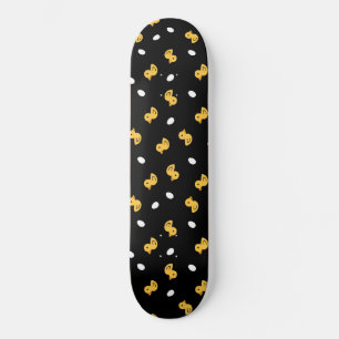 Yellow duck pattern skateboard