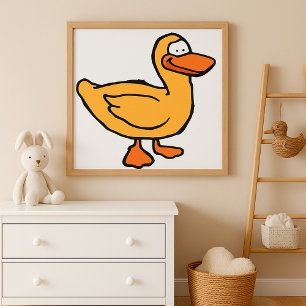 Yellow Duck Poster