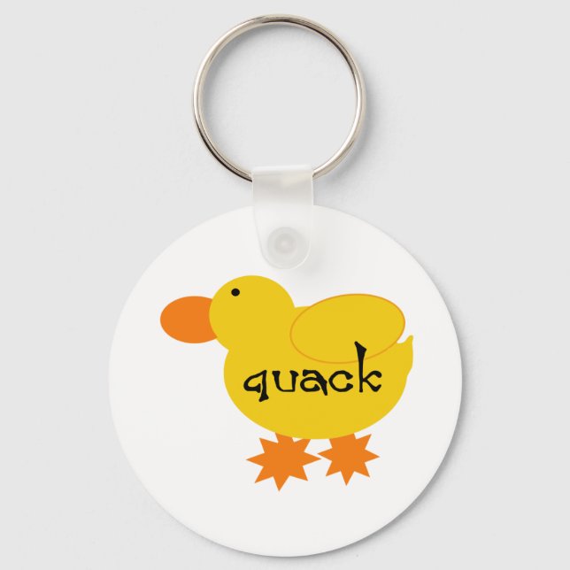 Yellow Duck Quack Key Ring (Front)