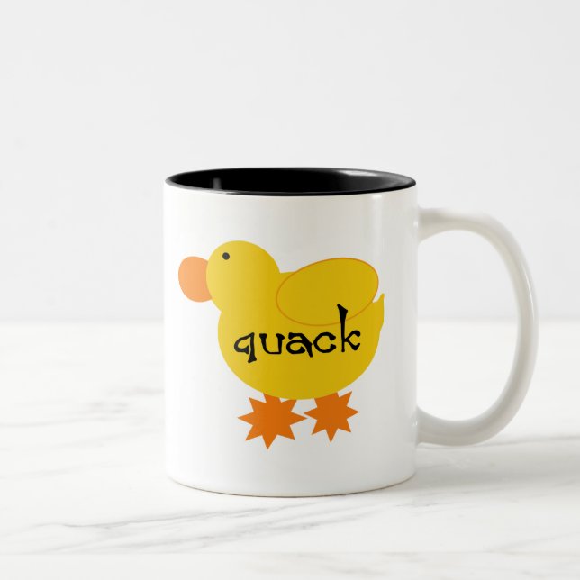 Yellow Duck Quack Mug (Right)