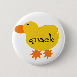 Yellow Duck Quack Tshirts and Gifts 6 Cm Round Badge
