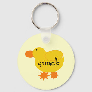 Yellow Duck Quack Tshirts and Gifts Key Ring