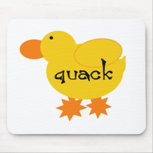 Yellow Duck Quack Tshirts and Gifts Mouse Mat