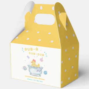Yellow Duck Rub A Dub Dub Bathtub Baby Shower Favour Box