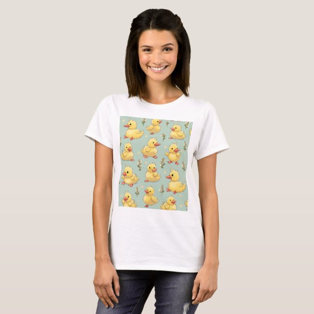 Yellow duck short-sleeved T-shirt (Front Full)