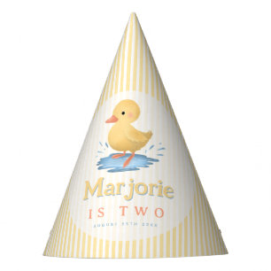 Yellow Duck Toddler Pool Party Birthday Hat
