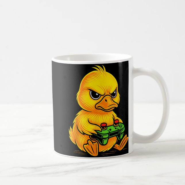Yellow Duck Videogames Gamer Gaming Animal Boys Gi Coffee Mug (Right)